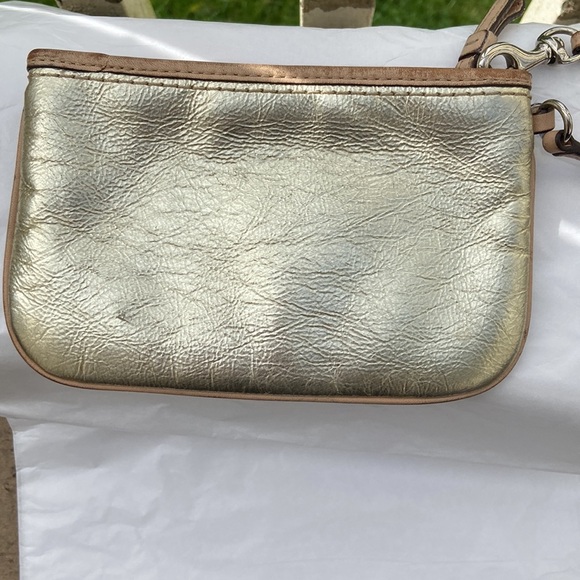 Coach Gold Wristlet Used - Picture 6 of 13